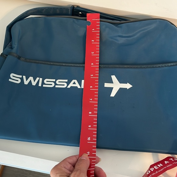 NWOT SWISSAIR STEWARDESS BAG BLUE and WHITE - Picture 8 of 9